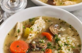 Rooster and Mushroom Soup