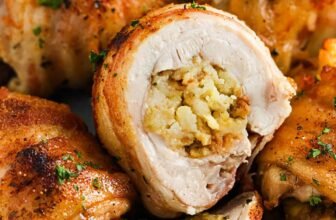 Stuffed Rooster Thighs